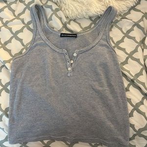 striped blue and white brandy Melville tank